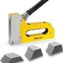 YEAHOME T50 Heavy Duty Staple Gun Kit, Upholstery Staple Gun with 6000 T50 Staples of 1/4, 3/8, 1/2 Inch, Manual Stapler Gun for Wood, Crafts, Wall, DIY & Professional Use