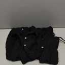 SeekMe Linen Short Sets for Women Short Sleeve Top Shorts 2 Piece Summer Beach Vacation Outfits Lounge Tracksuits (Small, Black)