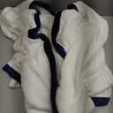 Christmas Vacation Cousin Eddie Costume Role Play White Robe Belt with Trapper Hat for Men Halloween Party (White)