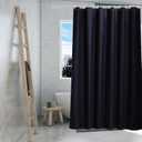 Black Shower Curtain Liner, 4G PEVA Shower Liner, Plastic Waterproof Shower Curtains, 72x72 inch with Grommet Holes 3 Magnetic Weights(Black)