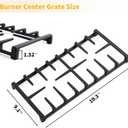 WB31X27150 Stove Center Grate Replacement for GE Stove Parts 19.3 x 9.1'' JXGRATE1 WB31X24737 Grate General Electric Gas Range Parts Surface Burner Grate GE Cast Iron Rack (Not JXGRATE2 JXGRILL2)