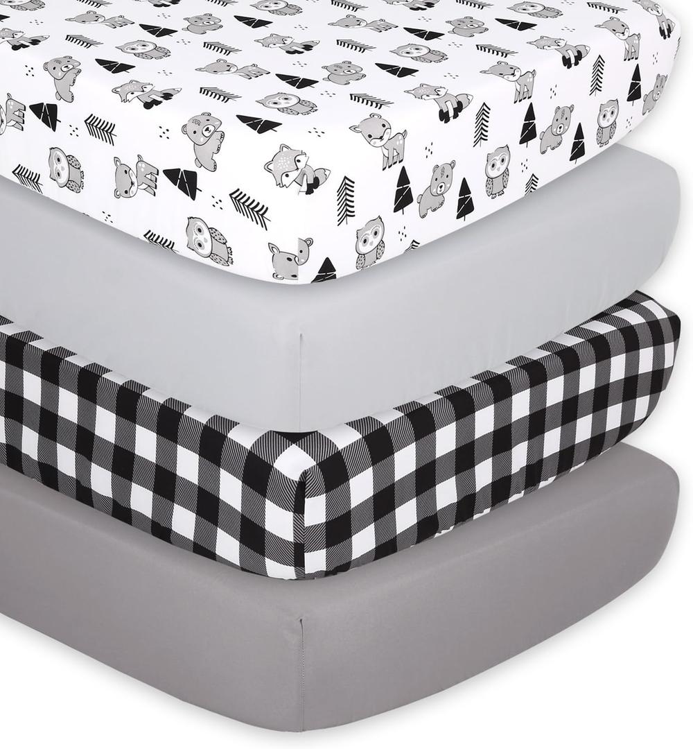 Woodland Plaid Crib Sheet Bundles (Woodland Plaid), One Size