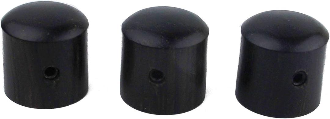 Guyker 3Pcs Ebony Potentiometer Control Knobs Dia. 6mm (0.24") Shaft Pots - Rotary Volume Tone Knob Replacement Part for Electric Guitar or Precision Bass