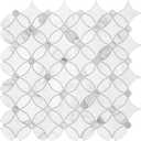 SUNWINGS 10-Sheet Coin Peel and Stick Waterjet Backsplash Self Adhesive Tiles White Marble Wall Panels Stick on Backsplash for Kitchen, Bathroom, Fireplace