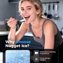 CyberChill Nugget Ice Maker Countertop 44lbs Per Day Pebble Sonic Ice Makers Machine Chewable Pellet Ice with Self-Cleaning Removable Water Tank See Through Window for Home/Kitchen/Office