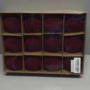 Dark Burgundy Velvet Christmas Ornaments Balls for Christmas Tree Decoration,3.15 inch Deep Red Plastic Balls Xmas Hanging Ornaments Set, Shatterproof Vine Red Flocked Christmas Ornaments for Festive