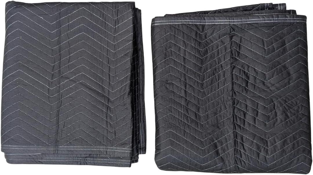 Heavy Duty Moving Blankets (2 Pack) - 72" x 80" Quilted Furniture Pads for Protecting & Wrapping - Professional Grade Shipping & Packing Supplies for Storage & Relocation Heavy Duty Moving Blankets (2 Pack) - 72" x 80" Quilted Furniture Pads for Protecting & Wrapping - Professional Grade Shipping & Packing Supplies for Storage & Relocation