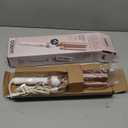 Conair Double Ceramic 3 Barrel Curling Iron, Triple Barrel Waver Hair Tool Creates Deep, Continuous Waves, Hair Curler for All Hair Lengths, White/Rose Gold
