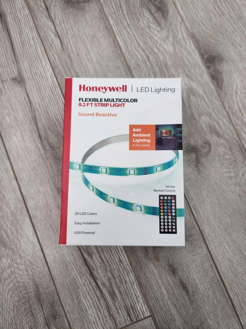 Honeywell USB Powered 8.2ft LED Strip of Lights RGB For Home Decor - NEW