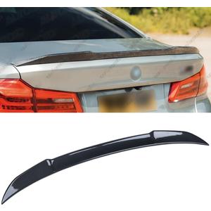 Rear Spoiler Compatible with 2017-2023 BMW G30 5 Series F90 M5, CS Style Duckbill Trunk Exterior High Kick Tail Deck Lid Wing Lip Fits 530e 530i 535i 540i 540d 550i M5 (Carbon Fiber Pattern)