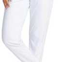 G Gradual Women's Joggers Pants with Zipper Pockets High Waisted Athletic Tapered Sweatpants for Women Workout Lounge White XL