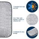 Frienda Rv Window Reflective Insulation Roll 23.6inch*15ft Double Aluminum Foil Heat Bubble Thermal Window Shade Door Cover Blackout for Garage Roof Travel Camper Skylight Shield