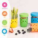 Elk and Friends Kids + Toddler Glass Cups | The Original 8oz Glass Mason Jar with Sleeves + Lids | Silicone Straws + Stopper | Smoothie Cup | Food Storage | Spill Resistant | Dishwasher Safe | 4 Pack