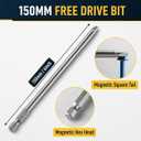 300PCS #8 x 2-1/2" Pocket Hole Screws, Exterior Pocket Screws Blue Coated for Weather-Resistant, Coarse Thread Washer Head, Square Drive & 150MM Bit Included