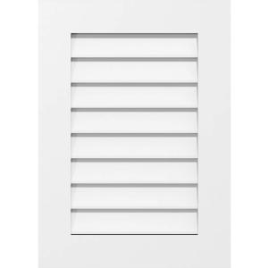 Ekena Millwork GVPVE24X1401SN Vertical Surface Mount PVC Gable Vent, 24 W Inch x 14 H Inch, Factory Primed White