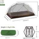 Naturehike Mongar Backpacking Tent, 3 Season Ultralight Lightweight Double Layer Free Standing Tents for Camping Hiking Cycling, 2 Person