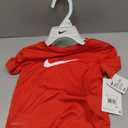 Nike Baby Dri-FIT Swoosh Logo T-Shirt and Mesh Shorts 2-Piece Outfit Set (Red), 18M