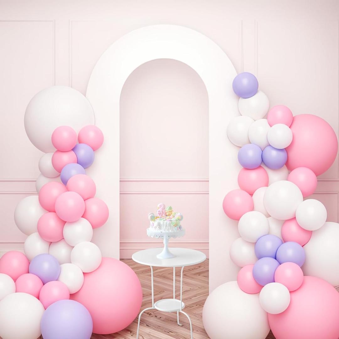 Babenest 7.2Ft Spandex Open Arch Backdrop, Fitted Double-Sided U-Shaped Wedding Arch, Round Top Chiara Stand Cover for Ceremony, Baby Shower, Birthday Party Decoration (White)
