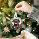 TUMSHANIP Black Lab Ornament - Black Labrador Christmas Ornaments - Dog Gifts for Women Men, Dog Lovers Gifts - Dogs Ornaments 2025 - Acrylic Christmas Ornament 2025
