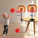 Indoor Basketball Hoop,Mini Tabletop Basketball Hoop Set with Two Balls, Mini Hoops for Desk Table Bed Office Bedroom Basketball Toys for Kids and Adults
