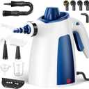 Steam Cleaner, Pressurized Handheld Multi-Surface Natural Steam Cleaner with 12 PCS Accessories & Safety Lock, 350ML Large Capacity, Steamer for Car, Home, Upholstery, Kitchen, Window, Grime, Grease