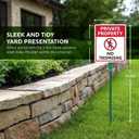SmartSign No Trespassing Signs Private Property, 10 x 12 Inches Aluminum Sign with 3 Feet Stake