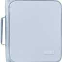 SUNEE Zippered Binder Bag with Handle, 2-Inch 3-Ring O-Ring, 500-Sheet Capacity, Includes Zip Pocket, 5-Tab Expanding File Folder, Multi-Pocket Organizer Binder for Middle School, Dusk Blue