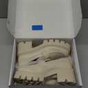 DREAM PAIRS Women Loafers Platform Chunky Heel Slip On Lug Sole Casual Dressy Office Business Shoes (8, White)