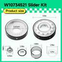 W10734521 Washer Clutch Kit Compatible with Whirlpool Maytag Kenmore Crosley, Slider Kit Replacement Part W10006484 W10006494 W10275082 W10447975 W10905025