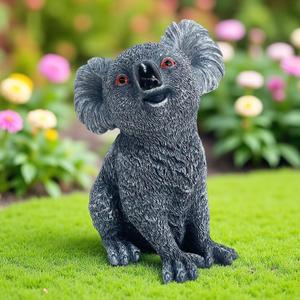 Cute Garden Koala Statue Outdoor Decor, 5.9 Inches Resin Seated Koala Figurine Animal Sculpture for Patio Lawn Yard Home Office Desk Ornaments