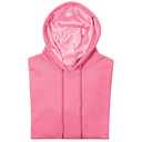 Satin Lined Hoodie Women's Casual Long Sleeve Satin Pullover Hoodie Sweatshirt Tops Hot Pink, Size M