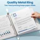 SUNEE 3 Ring Binder 2 Inch 1 Pack, Clear View Binder Three Ring PVC-Free (Fit 8.5x11 Inches) for School or Office Supplies, White