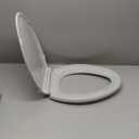 "KOHLER 4636-RL-95 Cachet ReadyLatch Elongated Toilet Seat Slow Close, Soft Close Toilet Seat Quiet Lid, Contoured Grip-Tight Bumpers Installation Hardware, Apartment Essentials, Ice Grey "