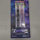 WRITECH Gel Pens Medium Point: Luminous pen set 0.7mm, Black Ink, Includes 2 Pens and 2 Refills, Silent Clicker, Smooth Writing for School Office & Everyday Use, Dreamy Purple Pink