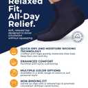 Pembrook Ankle Diabetic Socks for Women & Men | 6 Pairs | Wide Non Binding Neuropathy Socks | Quarter Length, Large