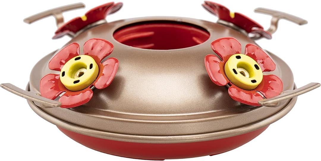 Upgraded Replacement Metal Base, Fits LaElvish Garden Hummingbird Feeders ONLY, No Leak No Rust, Safe for Hummingbird, Copper+Yellow Upgraded Base, Containing 1 Metal Base