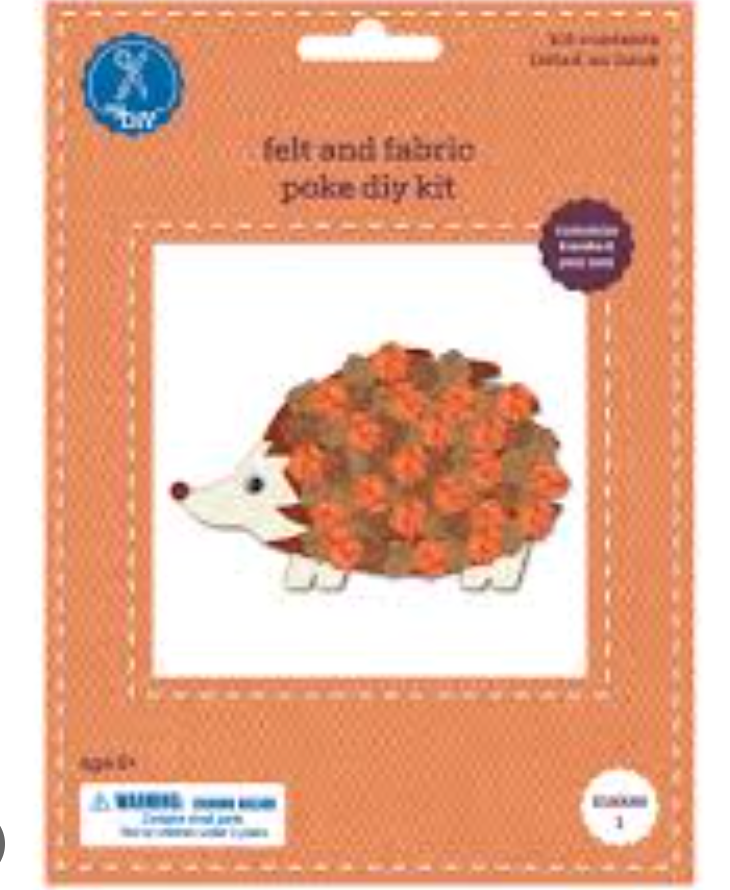 Hedgehog Felt & Fabric Poke DIY Kit
2 Pack