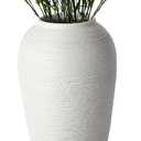 Large Ceramic vases - Modern Minimalist Design Suitable for Living Room, Dining Room, Bedroom and Office Decor - Elegant Decorative vases for Home and Work Spaces（White）