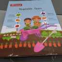 Kids Gardening Tools Outdoor Toys Set Backyard Play with Wheelbarrow Educational STEM Learning Pretend Toys Outdoor Indoor for Toddlers Kids Boys Girls (Rose Red)