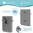 6 Packs,Accessories for Medium XL Bogg Bag,Includes Silicone Phone Holder,PVC Insert Bag,Hooks,and Keychain.Accessories Can Be Installed Inside or Outside (Gray)