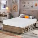 FDW | 6 Inch Twin Mattress | Medium Firm | Gel Memory Foam Mattress | White | Bed in a Box, CertiPUR-US Certified | Pressure Relief, Cooling Ventilated Foam | Washable Removable Cover