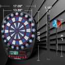 WIN.MAX Electronic Dart Board Soft Tip Dartboard Set LED Displays 3 Languages with 12 Darts 100 Tips Power Adapter