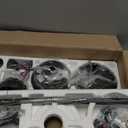 ZMISHIBO 72 inch Large Ceiling Fans with Lights and Remote, Indoor/Outdoor Black Modern Ceiling Fan for Kitchen Living Room Patio, 6 Speed Reversible Quiet DC Motor, 3 CCT, Dual Finish 8 Blades