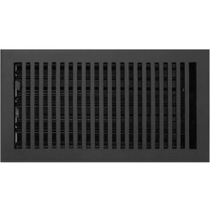 Madelyn Carter Contemporary Vent Cover, Solid Cast Aluminum Interior, Controls Air Flow, 6 x 12 inches (Overall Face: 7.25 x 13.5 inches), Matte Black