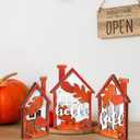 2 x Yousoontic 3 Pcs Hello Fall Decor Signs Maple Leaves Tabletop Decor 3D Hollow Thanksgiving Leaves House Sign Rustic Tiered Tray Decorations Autumn Table Centerpieces for Home Kitchen Harvest