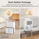 KNKA 1600 sq.ft Dehumidifier for Basement, 21 Pint Dehumidifiers for Home with Drain Hose, Continuous Drainage, Washable Filter, Intelligent Humidistat for Bedroom, Bathroom, Large Room