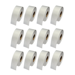 White Sticker Roll Pack – 12 Rolls