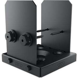 Ozco Ironwood Lite 6x6 Post Base Kit, Includes 1 Post Base Plate, 4 Decorative Plates, 8 Hex Cap Nuts, OWT Timber Screws, Galvanized Steel for Pergolas | 52108