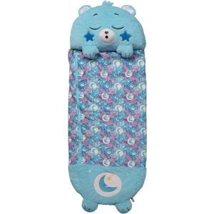 Happy Nappers: Care Bears Sleep Sack Large - Bedtime Bear - 66 x 30, 2-in-1: Plush Character Opens Into Sleeping Bag, Soft Nap & Play Animal, Kids 3+