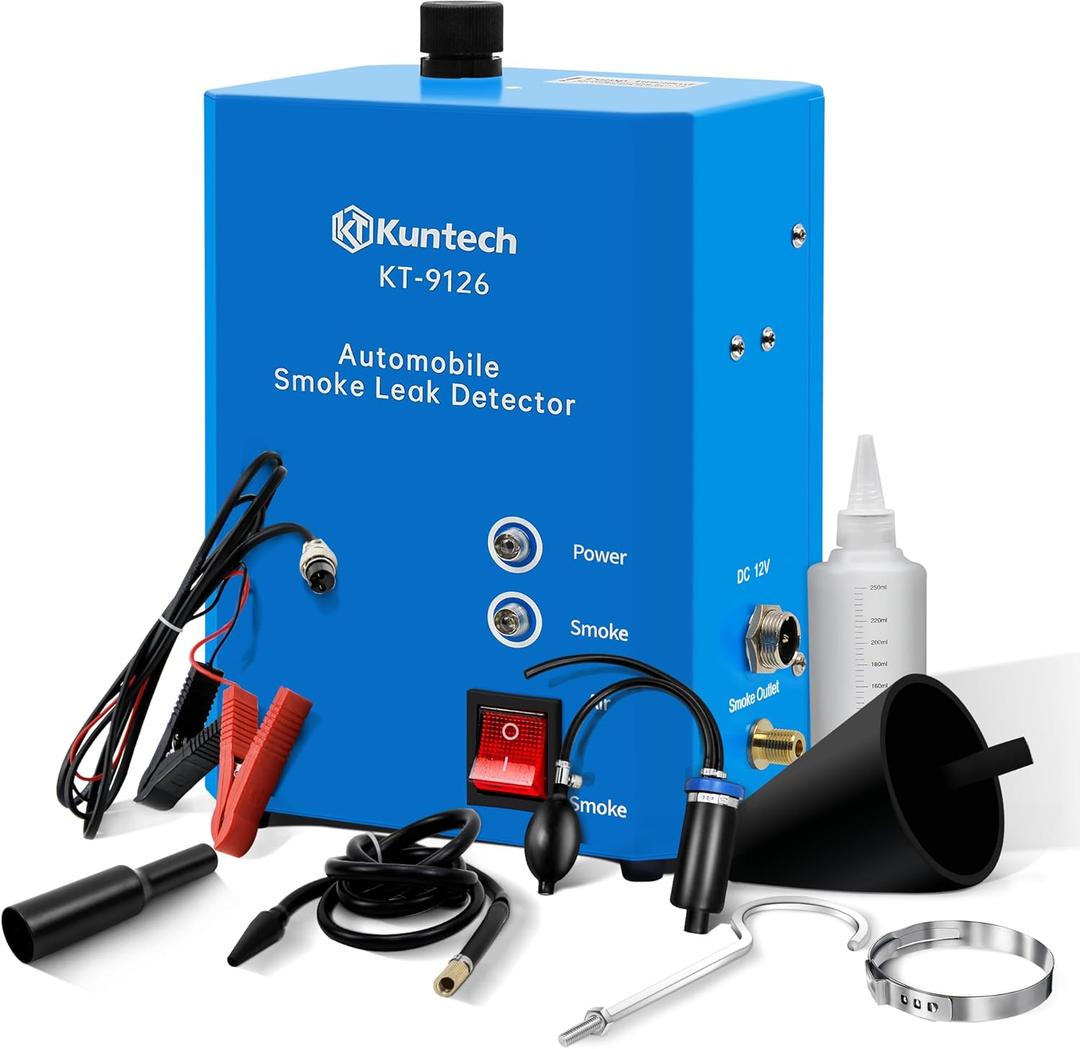 Smoke Machine Automotive Built-in Air Pump, 12V DC Smoke Leak Detector for Pipe System, Fuel Leakage, Leakage Diagnostic Tester for All Cars